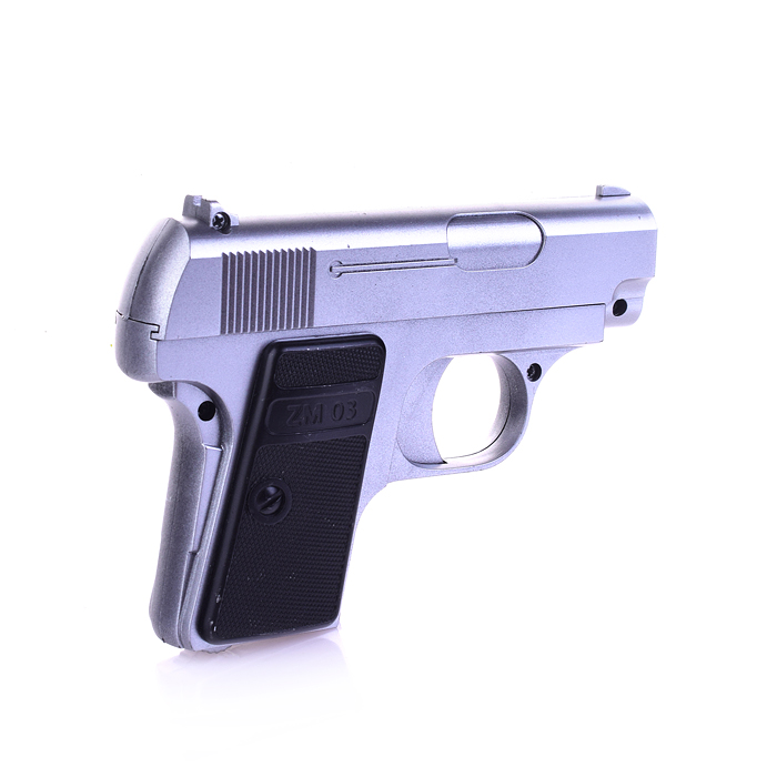 Фото к товару Пистолет пневматический металл 19,5х15х4см, в коробке Пистолет пневматический металл 19,5х15х4см, в коробке