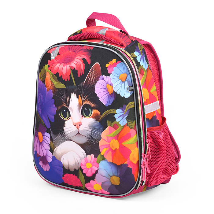 Рюкзак каркасный "Кот" в цветах формованный из полимеров, материал: нейлон, полиэстер, полноцвет