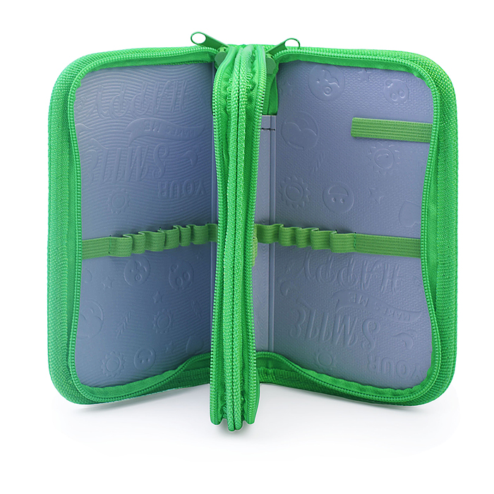 Пенал двухсекционный большой печать на фольге "Старшеклассница" 190/105 