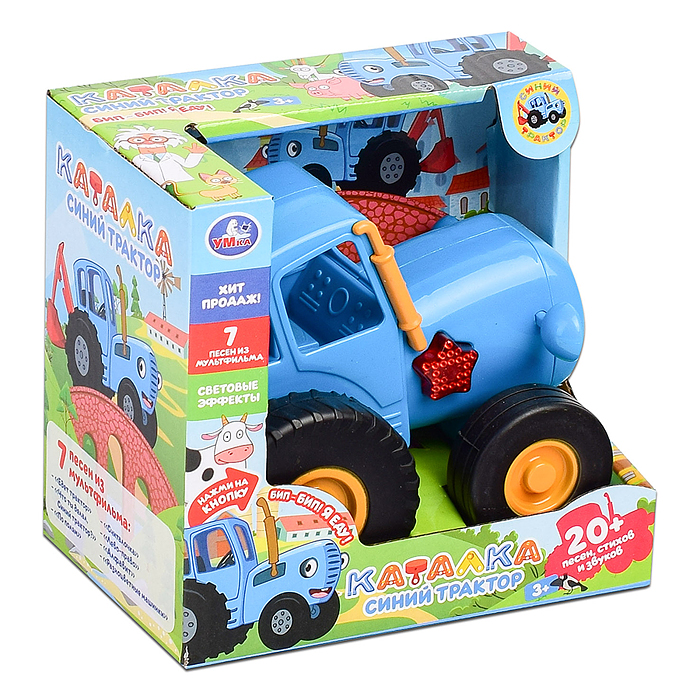 Фото к товару Каталка "Синий трактор" (20 песен, стихов, звуков, пластик, свет, бат.) в коробке Каталка "Синий трактор" (20 песен, стихов, звуков, пластик, свет, бат.) в коробке