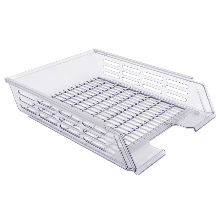 Лоток горизонтальный с пазами прозрачный Лоток горизонтальный с пазами прозрачный