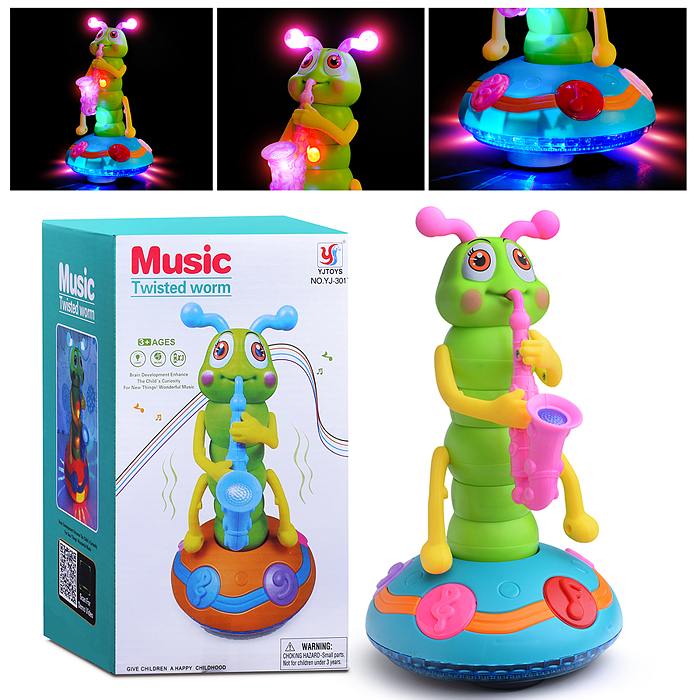 Гусеница YJ-3017 "Музыкант" на батарейках, в коробке Гусеница YJ-3017 "Музыкант" на батарейках, в коробке