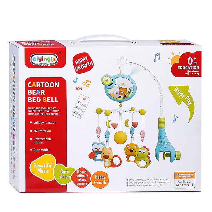 Мобиль на кроватку 368-11 "Зверушки" в коробке