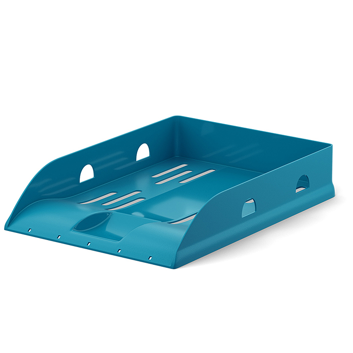 Лоток для бумаг пластиковый Base, Vivid, бирюзовый Лоток для бумаг пластиковый Base, Vivid, бирюзовый