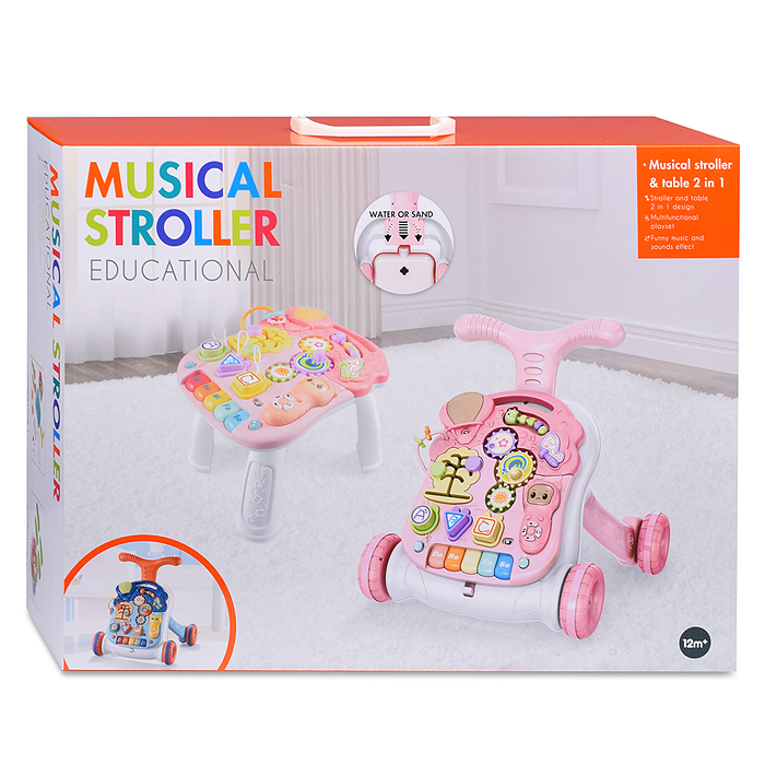 Фото к товару Ходунки N6028B "Играй-шагай" 2 в 1 с игровым центром, в коробке Ходунки N6028B "Играй-шагай" 2 в 1 с игровым центром, в коробке