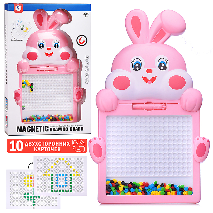 Доска для рисования HD118A "Зайчишка" в коробке (розовый) Доска для рисования HD118A "Зайчишка" в коробке (розовый)