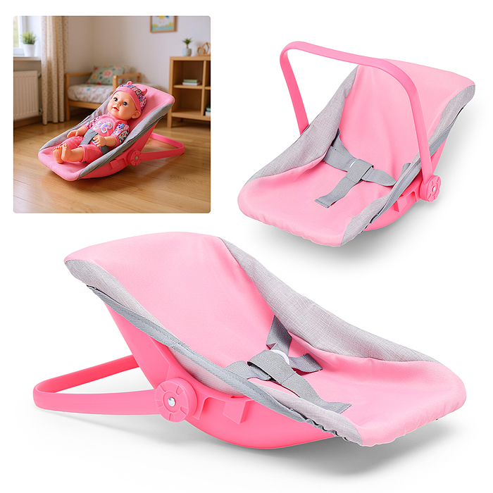 Люлька для кукол 9365M с ручкой для переноски и ремнем безопасности