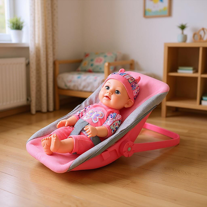 Люлька для кукол 9365M с ручкой для переноски и ремнем безопасности