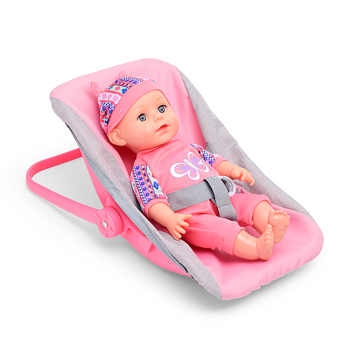 Люлька для кукол 9365M с ручкой для переноски и ремнем безопасности