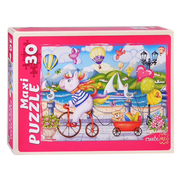 Макси-пазлы 30 "Единорог на прогулке № 2" Макси-пазлы 30 "Единорог на прогулке № 2"