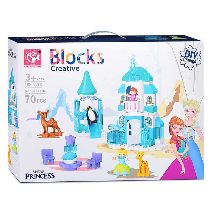 Конструктор 188-A13 "Замок принцессы" (70 дет.) в коробке Конструктор 188-A13 "Замок принцессы" (70 дет.) в коробке