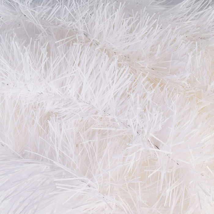 Новогоднее украшение S1922 "Мишура" молочно-белая (13*200см.)