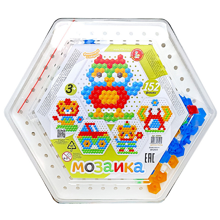 Мозаика шестигранная "Сова" 152 фишки Мозаика шестигранная "Сова" 152 фишки