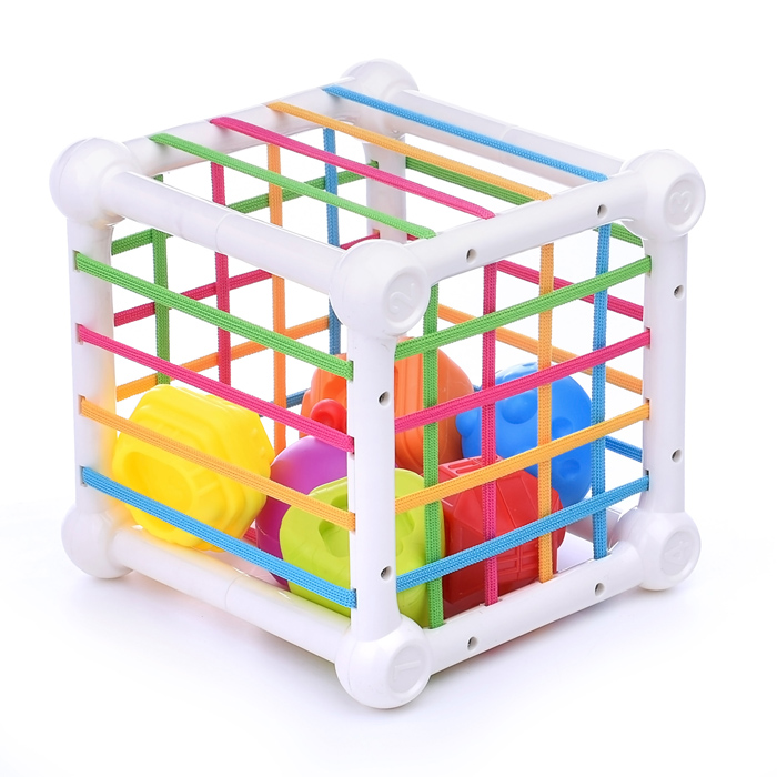 Сортер тактильный YL1303B "Гусеница" с развивающими фигурками, в коробке