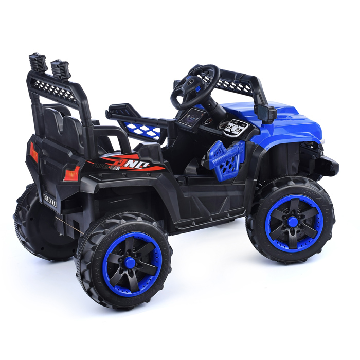 Электромобиль U023394Y "Автокросс" на аккумуляторе, с р/у управлением, в коробке (синий)