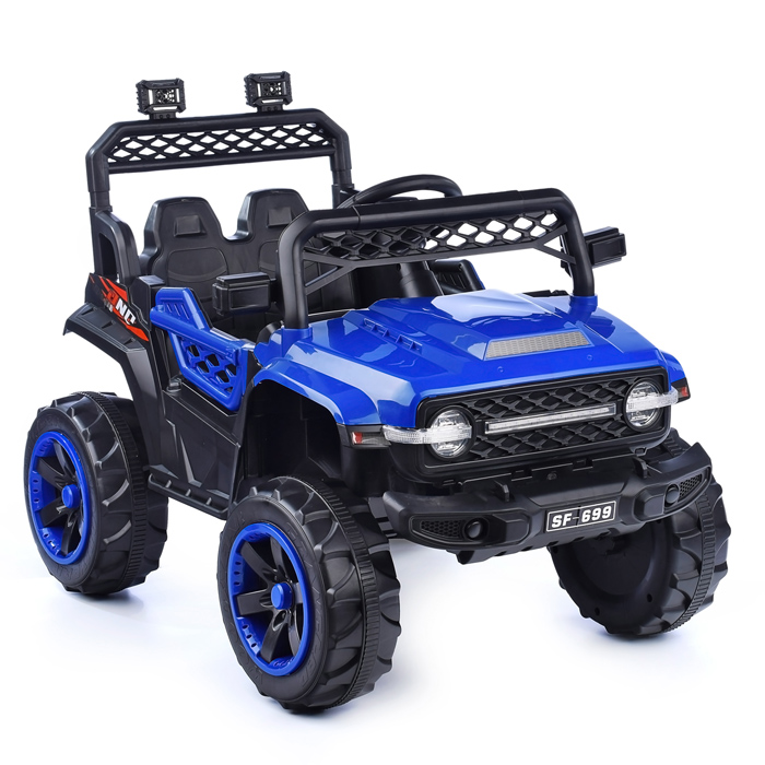 Электромобиль U023394Y "Автокросс" на аккумуляторе, с р/у управлением, в коробке (синий)