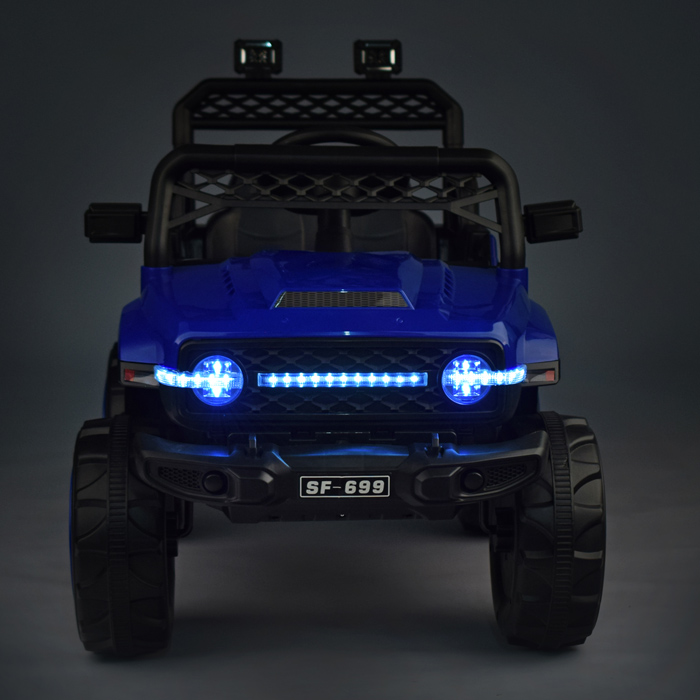 Электромобиль U023394Y "Автокросс" на аккумуляторе, с р/у управлением, в коробке (синий)