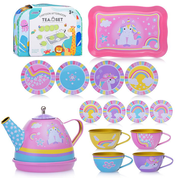 Набор посуды 86-15 "Радужная лошадка" в чемодане Набор посуды 86-15 "Радужная лошадка" в чемодане