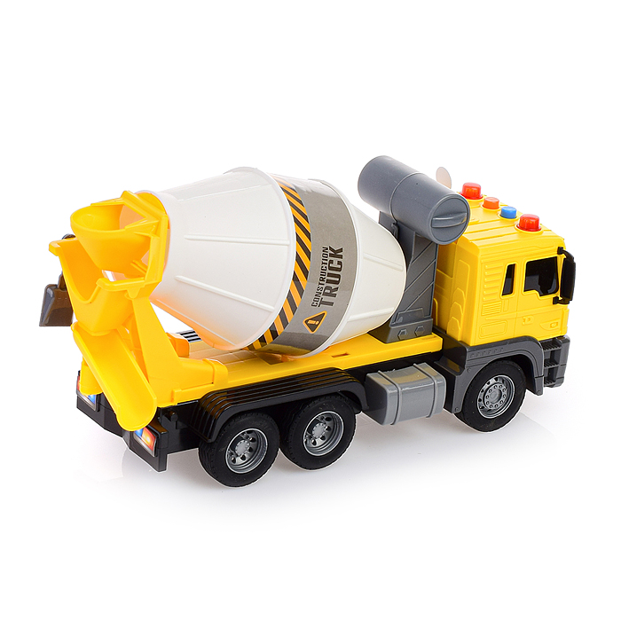 Фото к товару Машина JS102 "Бетономешалка" 1:16 (свет, звук) в коробке (цвет желтый) Машина JS102 "Бетономешалка" 1:16 (свет, звук) в коробке (цвет желтый)