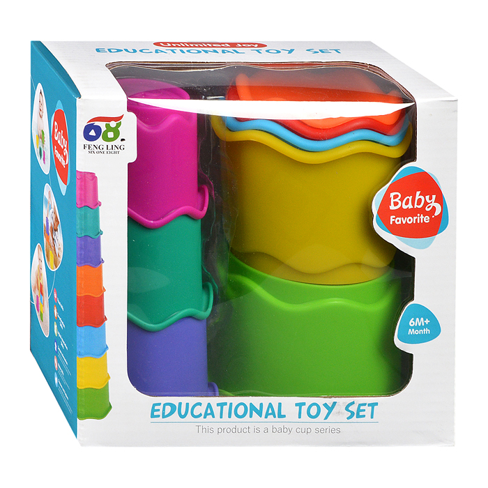 Пирамидка 618-88 "Яркие волны" в коробке