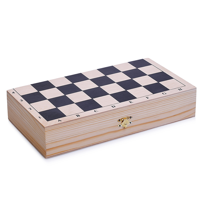 Игра 2в1 дорожная с обиходными деревянными шахматами "Объедовские" (шахматы, шашки) "Классика" (290*