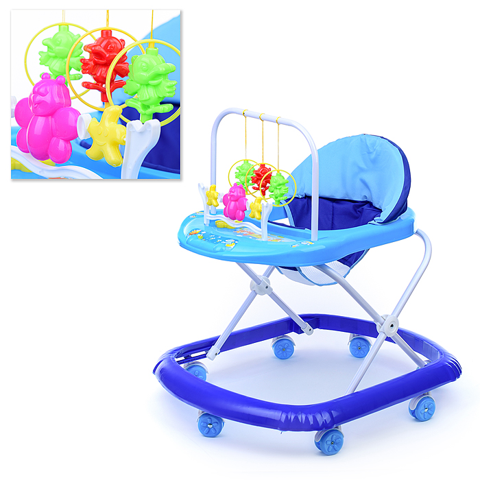 Ходунки 902-D-2 "Бабочки" (синий-голубой) в пакете Ходунки 902-D-2 "Бабочки" (синий-голубой) в пакете