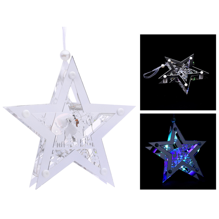 Звезда светящаяся S1811 15*15см, синий Звезда светящаяся S1811 15*15см, синий