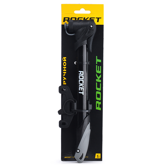 Фото к товару Насос ручной велосипедный Rocket, алюминий, A/V, Presta Насос ручной велосипедный Rocket, алюминий, A/V, Presta