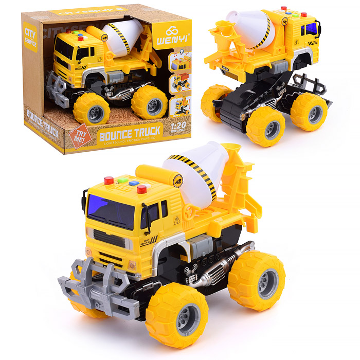 Машина WY513B "Миксер" 1:20 (свет, звук) на батарейках, в коробке Машина WY513B "Миксер" 1:20 (свет, звук) на батарейках, в коробке