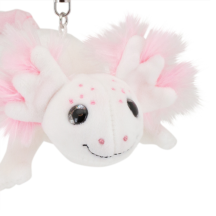 Мягкая игрушка Аксолотль белый 16 с метал. кольцом 