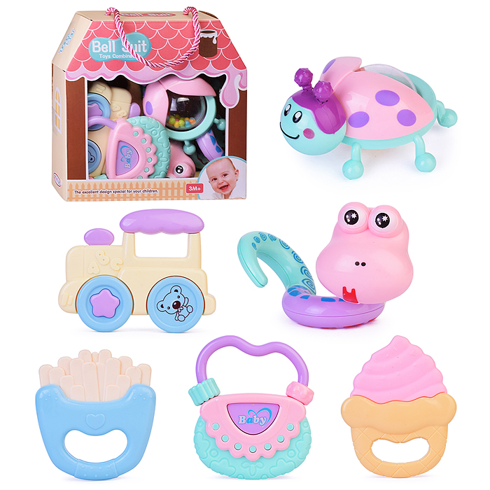 Набор погремушек 8388-5 "Беззаботное детство" в коробке Набор погремушек 8388-5 "Беззаботное детство" в коробке