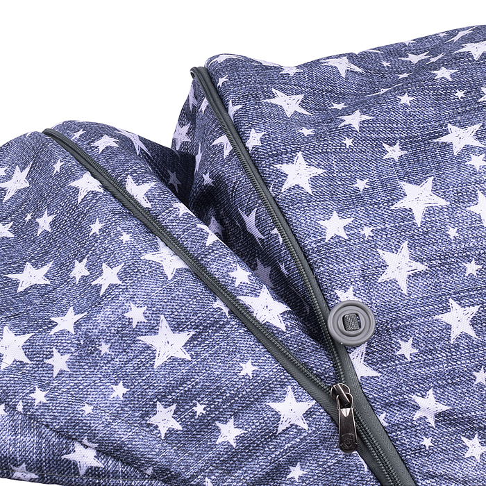 Фото к товару Коляска комбинированная "Наши детки 6" джинс со звездами (серый каркас) Коляска комбинированная "Наши детки 6" джинс со звездами (серый каркас)