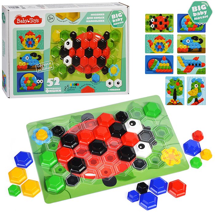 Мозаика объемная шестигранная (52 элемента) Мозаика объемная шестигранная (52 элемента)