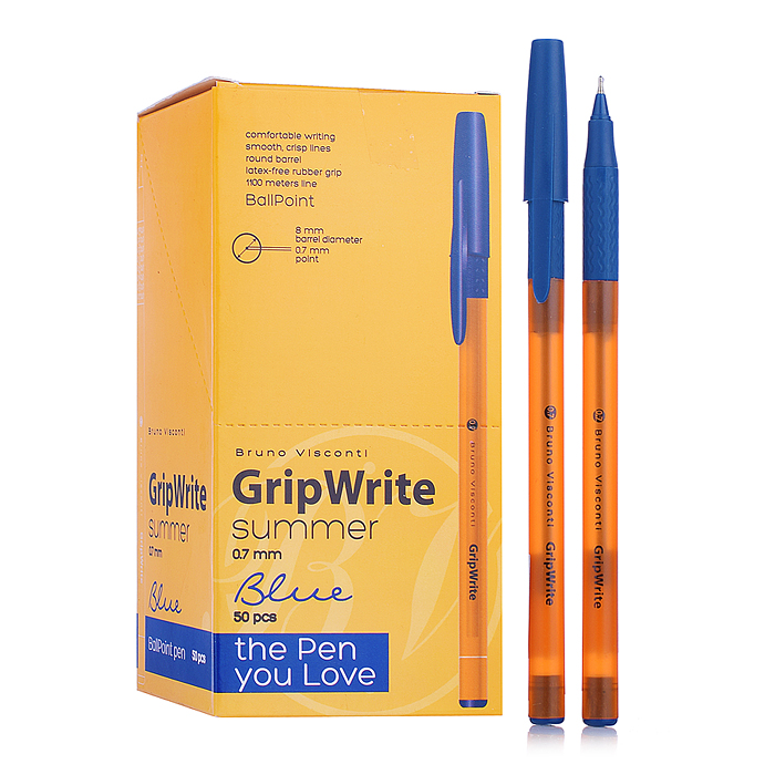 Ручка "GripWrite Summer" шариковая 0.7 мм, синяя Ручка "GripWrite Summer" шариковая 0.7 мм, синяя