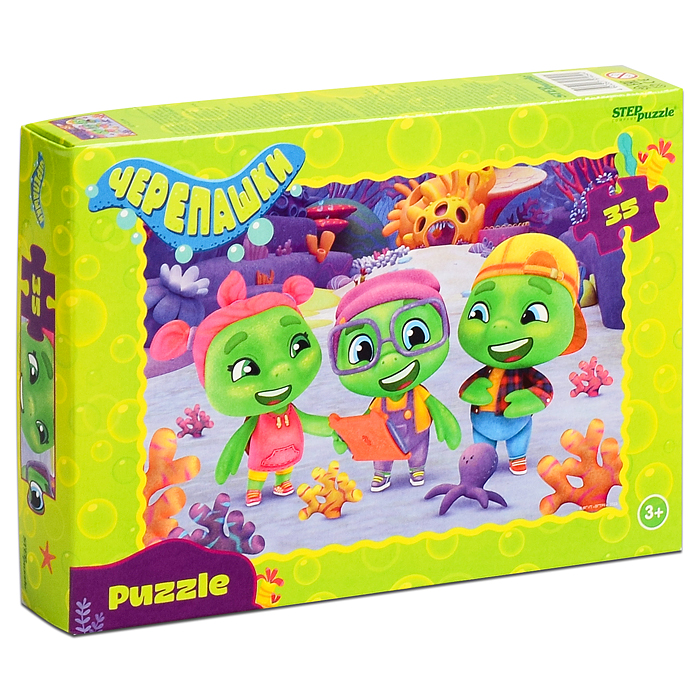 Пазлы 35 "Черепашки" (0+ Медиа) Пазлы 35 "Черепашки" (0+ Медиа)