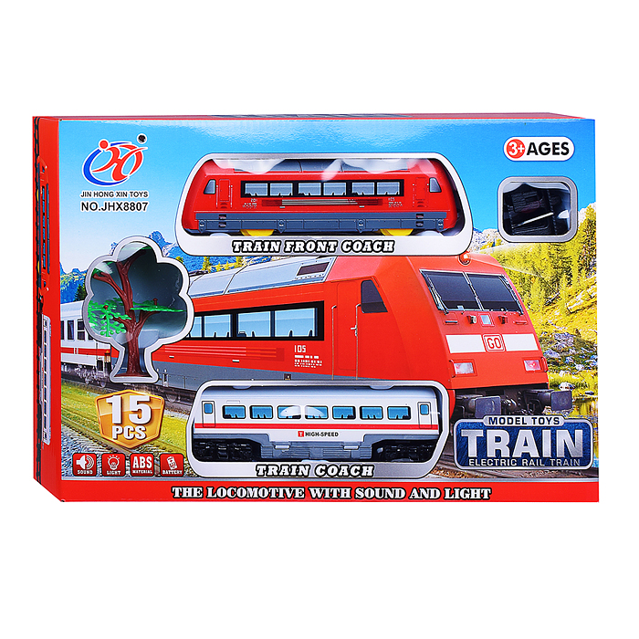 Фото к товару Железная дорога JHX8807 "Train front coach" в коробке Железная дорога JHX8807 "Train front coach" в коробке