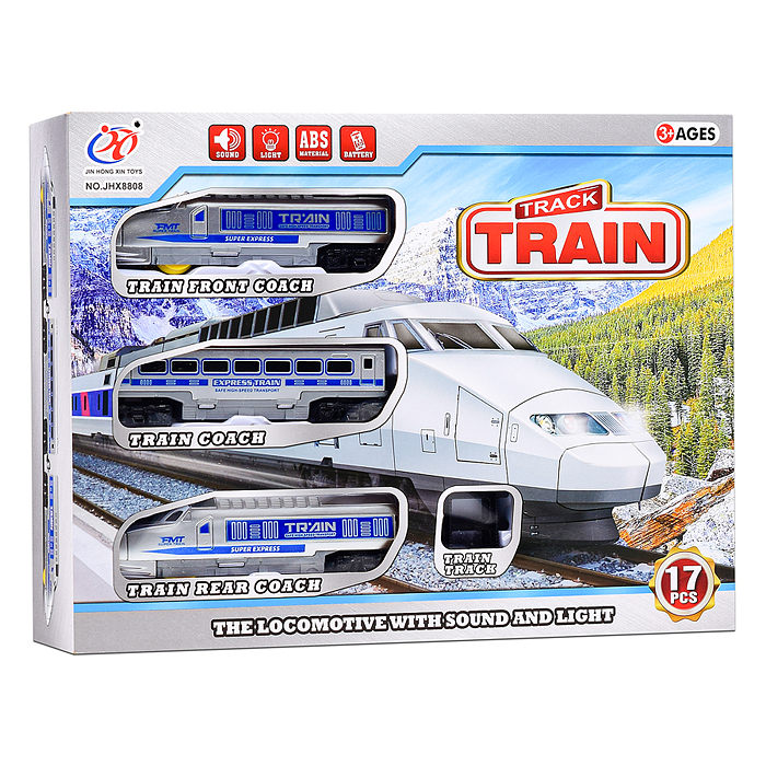 Фото к товару Железная дорога JHX8808 "Electric train" в коробке Железная дорога JHX8808 "Electric train" в коробке