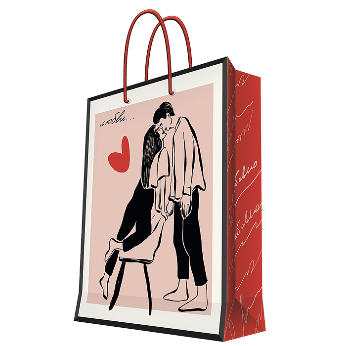 Бумажный пакет для сувенирной продукции с ламинацией, с шириной основания 17,8 cм, плотность бумаги Бумажный пакет для сувенирной продукции с ламинацией, с шириной основания 17,8 cм, плотность бумаги