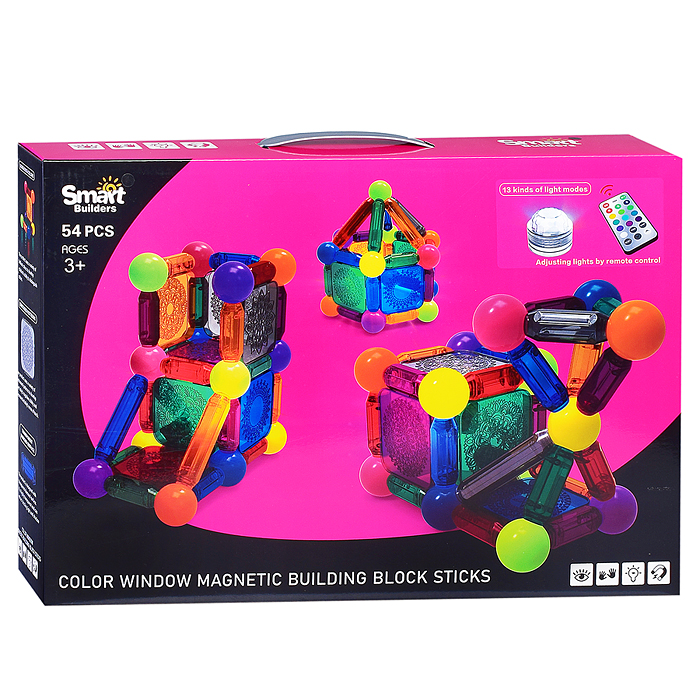 Магнитный конструктор 573 "Развивайся" (54 дет.) в коробке Магнитный конструктор 573 "Развивайся" (54 дет.) в коробке