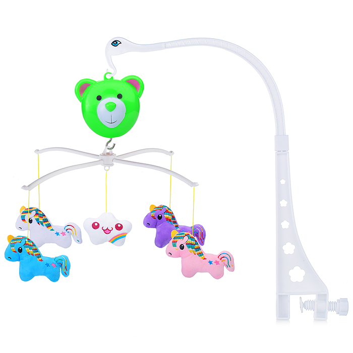 Фото к товару Мобиль 699-1A "Единорожки" на кроватку, в коробке Мобиль 699-1A "Единорожки" на кроватку, в коробке