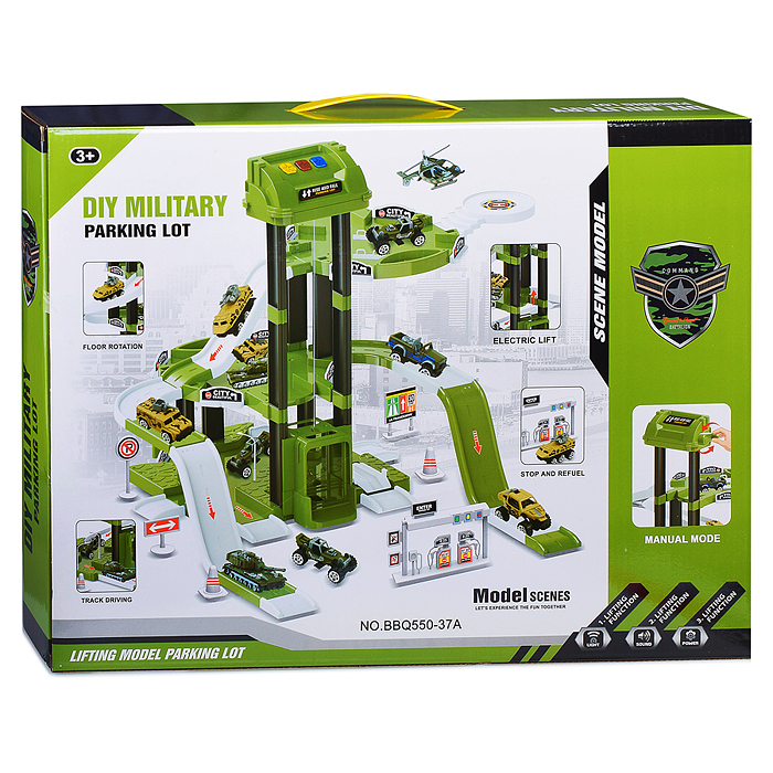 Фото к товару Парковка BBQ550-36B "Военный паркинг-2" в коробке Парковка BBQ550-36B "Военный паркинг-2" в коробке