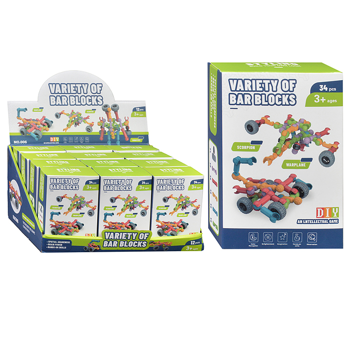 Конструктор 6 "Необычные фигуры" (34 дет.) Конструктор 6 "Необычные фигуры" (34 дет.)