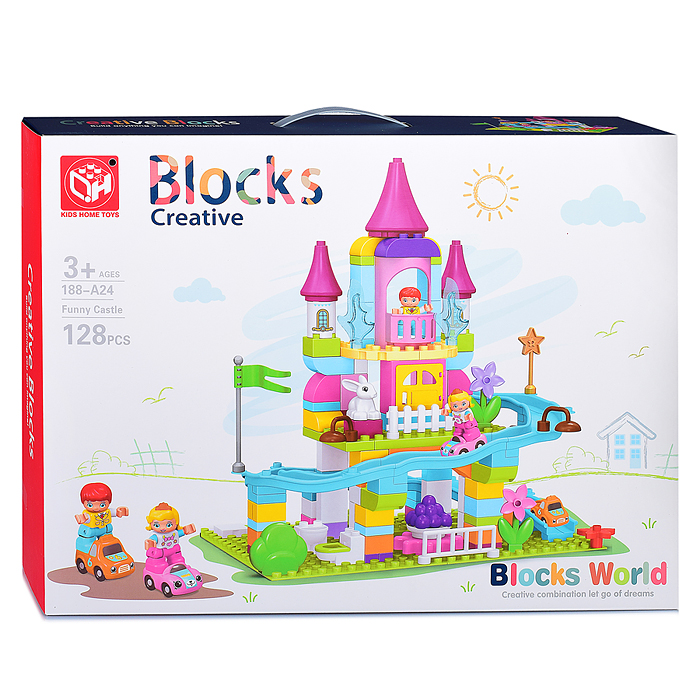 Конструктор 188-A24 "Замок мечты" (128 дет.) в коробке Конструктор 188-A24 "Замок мечты" (128 дет.) в коробке