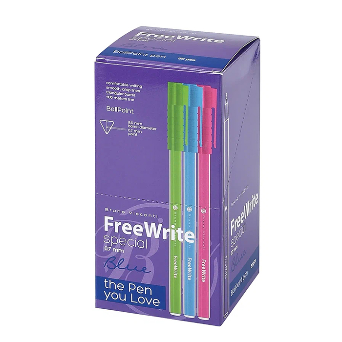 Фото к товару Ручка "FreeWrite Special" шариковая 0.7 мм, синяя (3 цвета) Ручка "FreeWrite Special" шариковая 0.7 мм, синяя (3 цвета)