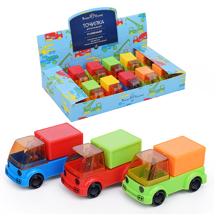 Точилка с контейнером, 1 отверстие "Funsharp. Грузовик"