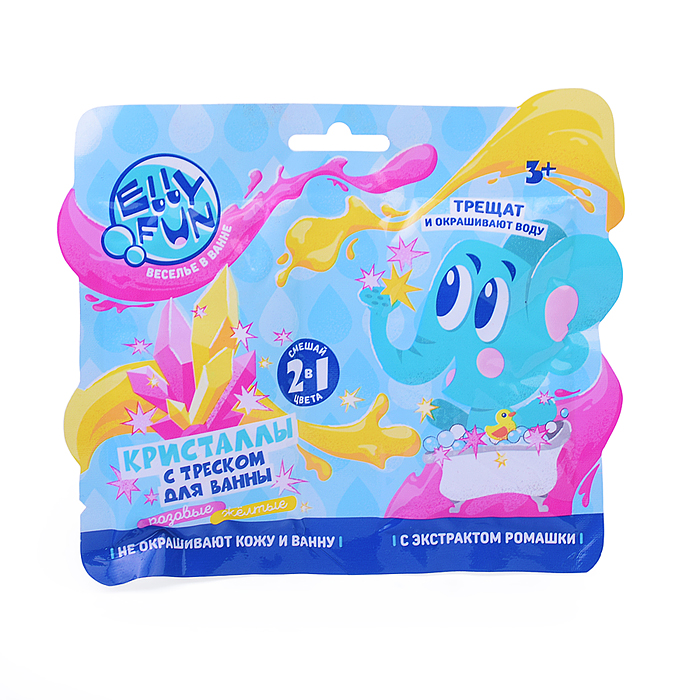 Кристаллы с треском Ellyfun 2 в 1 розовый желтый Кристаллы с треском Ellyfun 2 в 1 розовый желтый