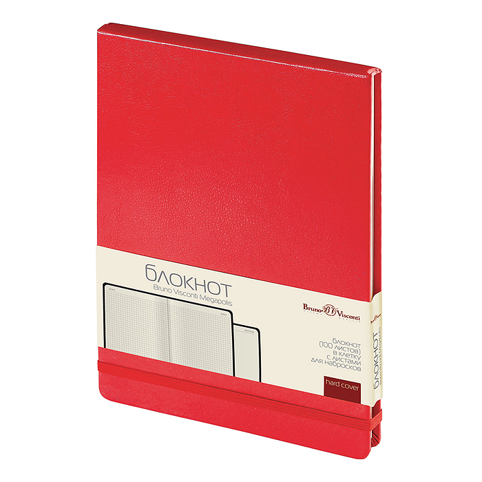 Блокнот А5 100 л. "Megapolis reporter" (красный) искусственная кожа Блокнот А5 100 л. "Megapolis reporter" (красный) искусственная кожа