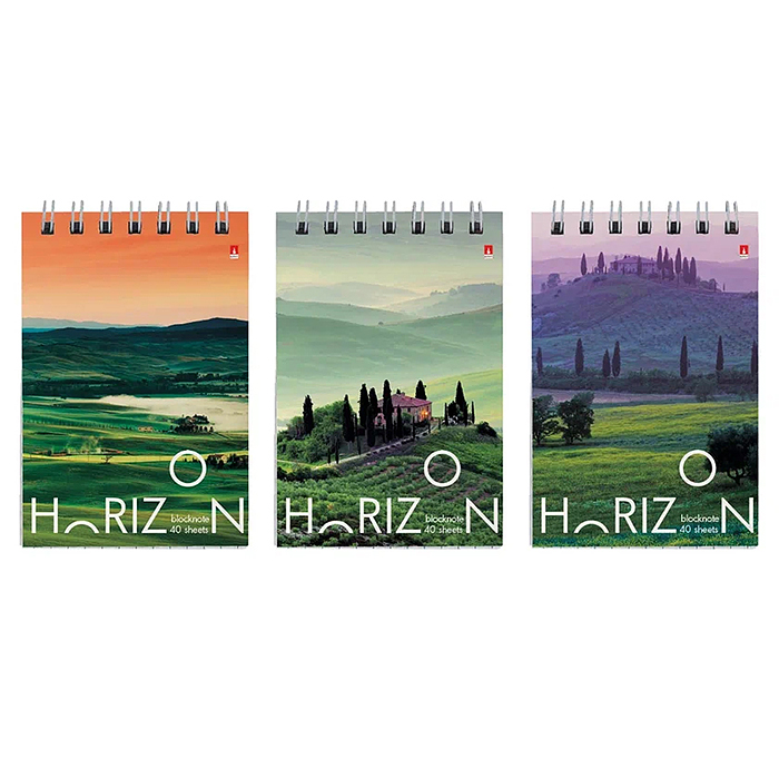 Блокнот А7 40 л. "Природа" 3 вида