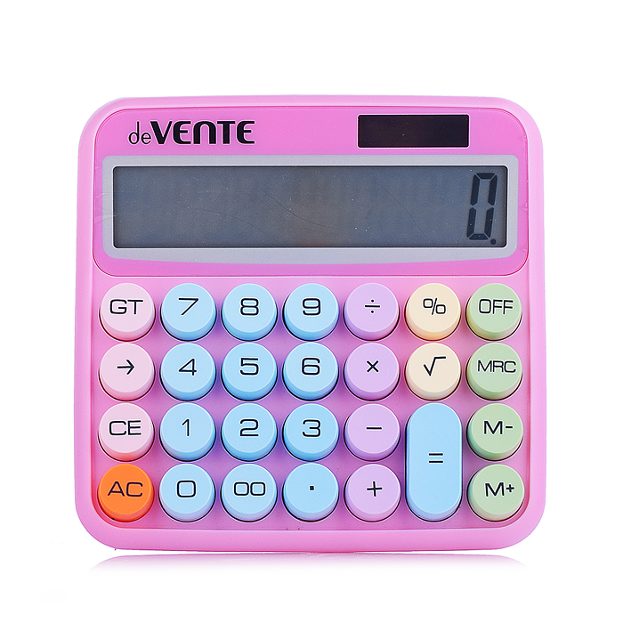 Калькулятор настольный DD-2, 150x145x35 мм, 12 разрядный, двойное питание, работа с память