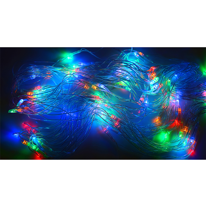 Фото к товару Электрогирлянда светодиодная Сетка, 3*2м, 192 лампы, цветная Электрогирлянда светодиодная Сетка, 3*2м, 192 лампы, цветная